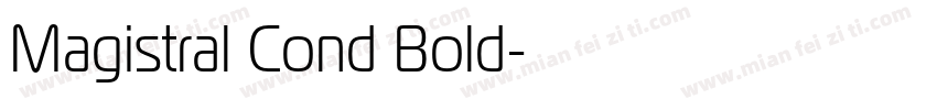 Magistral Cond Bold字体转换